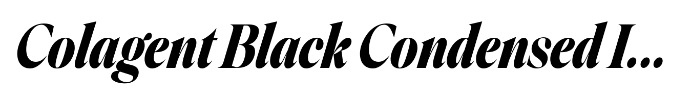 Colagent Black Condensed Italic